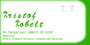 kristof kobelt business card